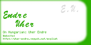 endre uher business card